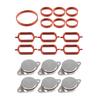 6PCS 22mm/33mm Swirl Flap Blanking Plates with Intake Manifold Gasket Seal For BMW M47 M57 E39 E87 E46 E90 E39 E60 X3 6 Cylinder