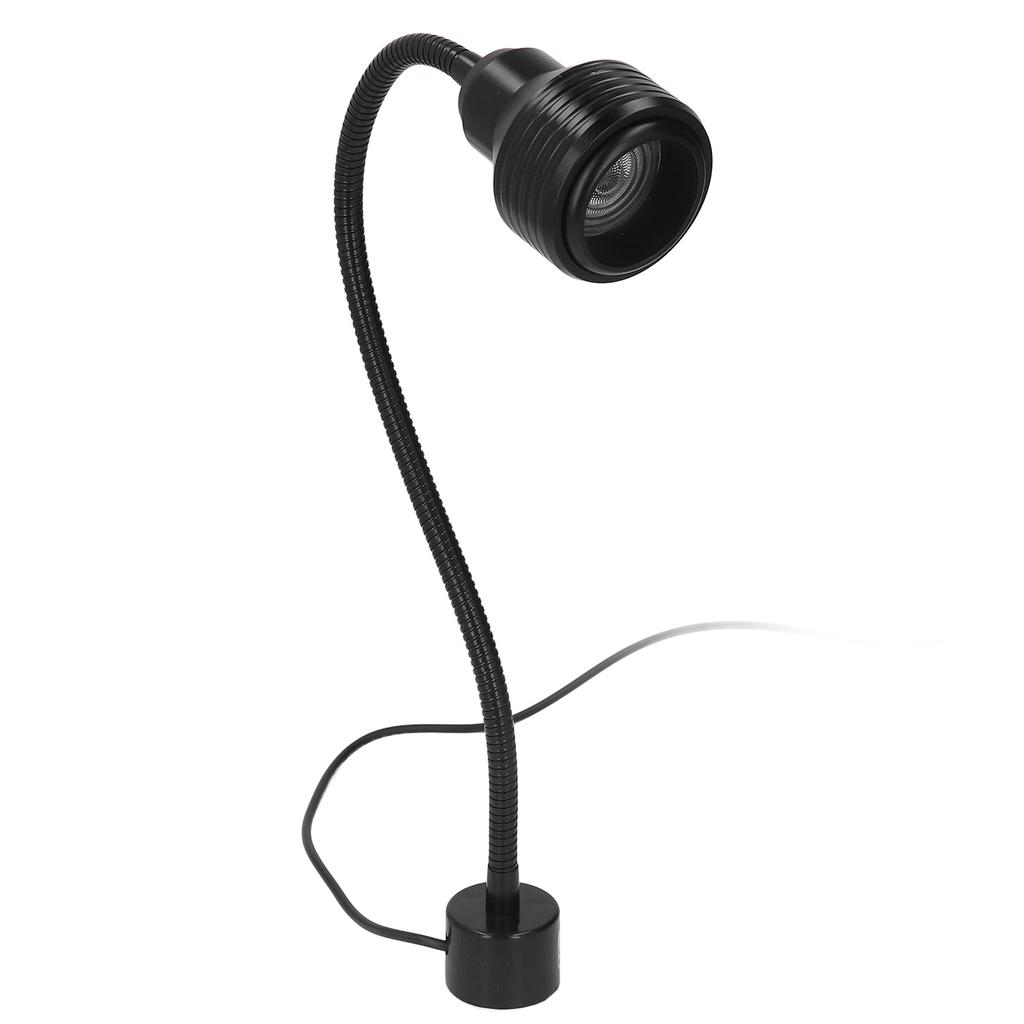 Lampă de lucru magnetică cu LED-uri de 9W, cu gât de lebădă la 360 de grade, funcție de zoom, lampă de banc de lucru cu întrerupător și priză
