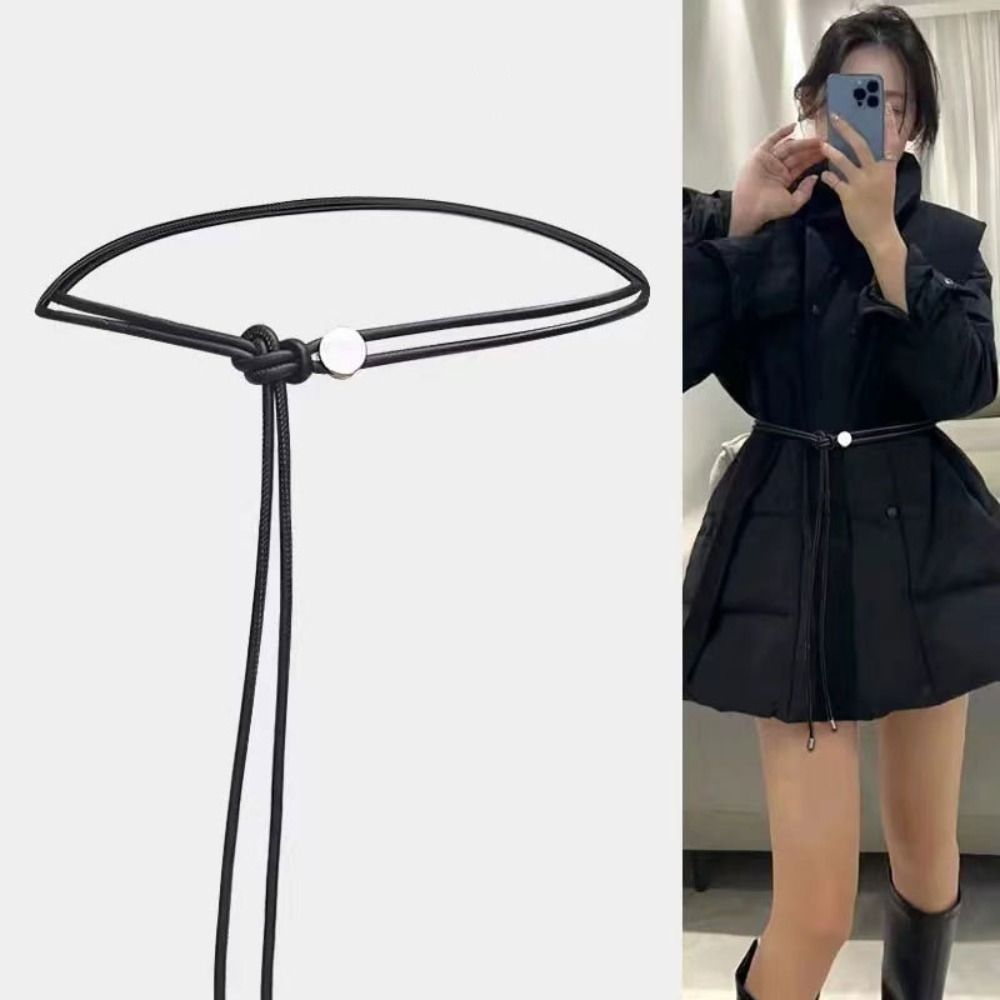 Luxury Trendy Design Waist Tie Rope Vintage Punk Waistband Women's Fashion Knotted Belt