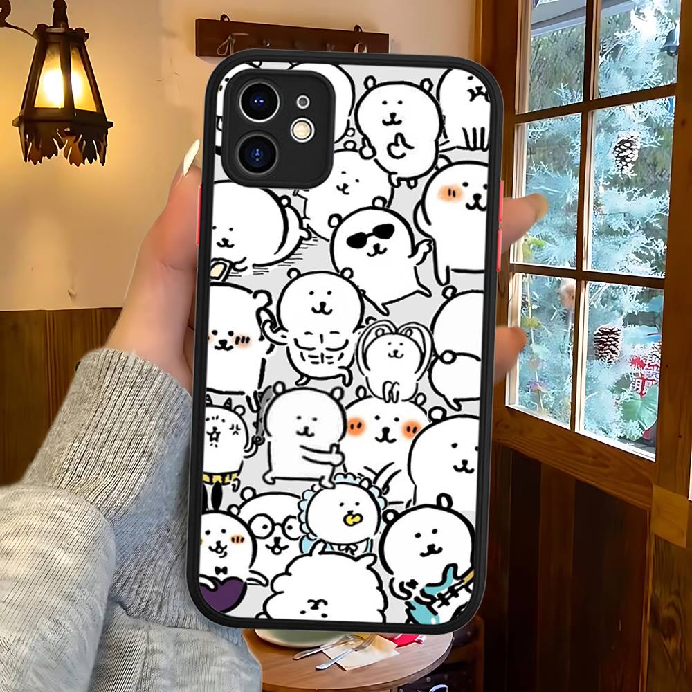 Popular Cute J-Joke B-Bear For IPhone 11 12 13 14 15 16 Pro Max Plus Matte Translucent Phone Cover