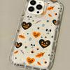13 Halloween Pink Pumpkin Ghost Case For iPhone 16E 15 14 12 11 Pro Max XS X XR 8 7 Plus SE  Shockproof Clear TPU Bac Cover
