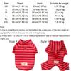 Festive Warm Dog Striped Hoodie Breathable Comfortable Dog Sweatshirt Soft New Year Dog Apparel Autumn Winter Season