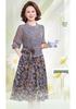 2026 Elegant Floral Two-Piece Spring Dress for Middle-Aged Women - Age-Defying Style
