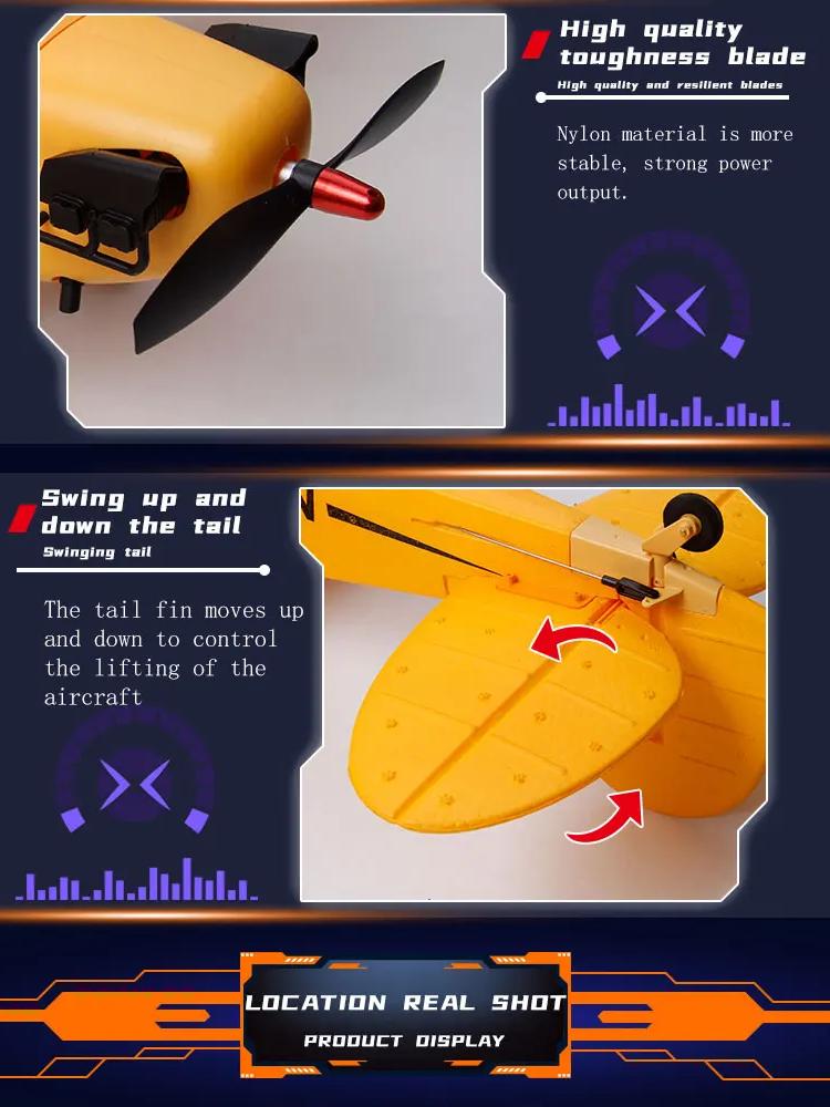 FX9703, RC Plane, J3 Fixed Wing Glider 5CH 680MM Wings Remote Control Airplane, Large Fighter With Brushless Motor, Plane Toy