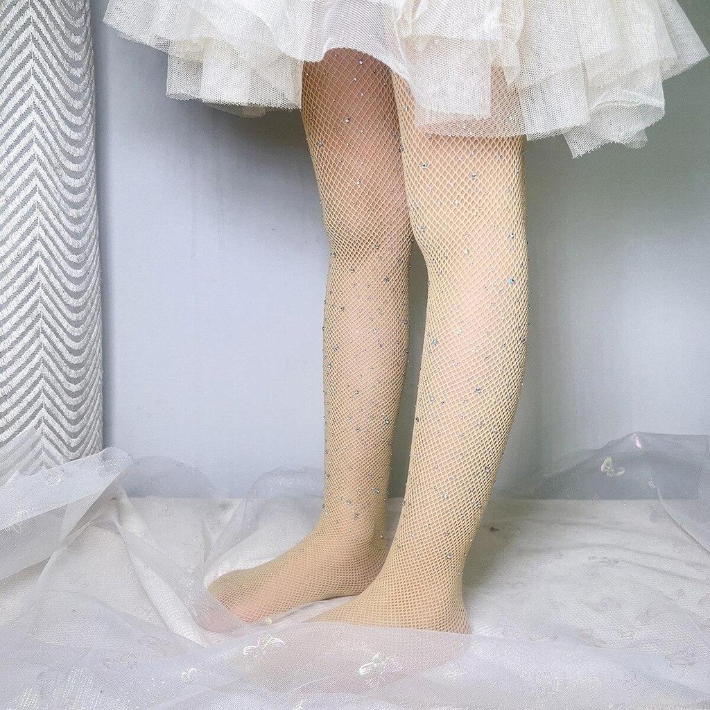 Moda copii șosete plasă cu strass cu sclipici copii colanți pentru bebeluși fete ciorapi Lolita șosete accesorii 1-14 ani