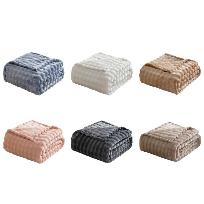 Luxury Fuzzy Plushes Blanket with Fluffys Rabbit Texture, Warm Throw Blanket for Home Decoration 100x150cm