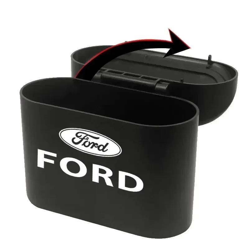 

Car Sticker 2026 Ford New 2025 Hot Car Trash Can Interior Accessories Storage Box Rubbish Garbage Can For Ford Mustang Niniature чёрный