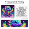 Frame Painting By Numbers Kits Colorful Dragon Animals Drawing Coloring By Numbers For Diy Gift 40x40