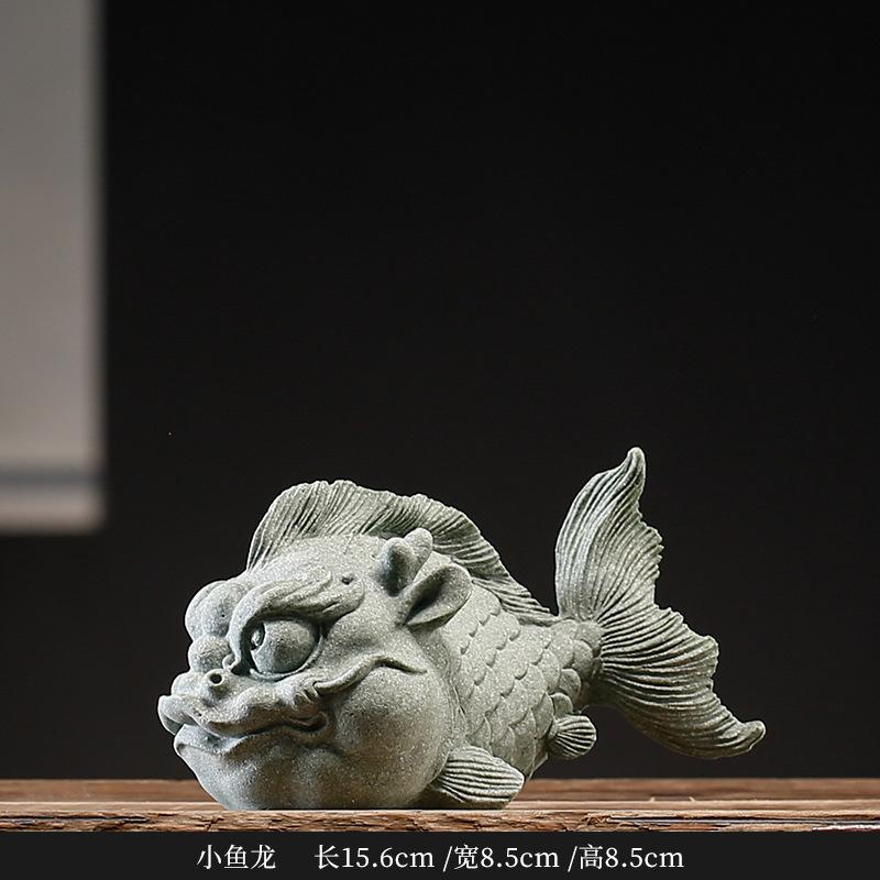Creative Fish Dragon Animal Tea Pet Tea Play Decoration Fish Tank Landscaping Office Desktop Decoration Housewarming Gift
