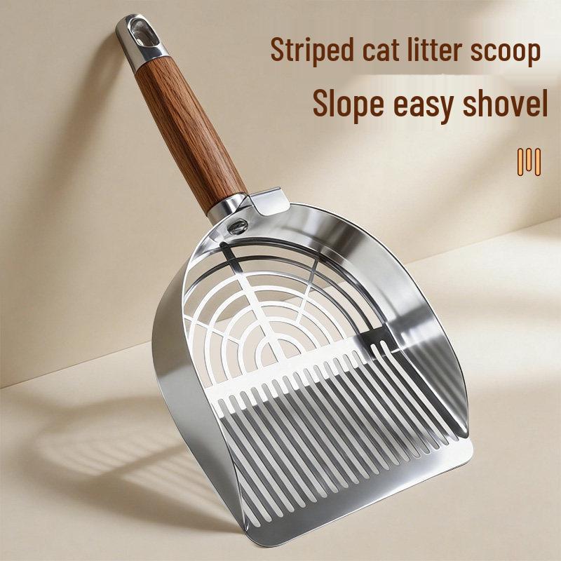 High-Efficiency Stainless Steel Cat Litter Scoop for Tofu Litter, Fine Holes, Durable Poop Removal Tool