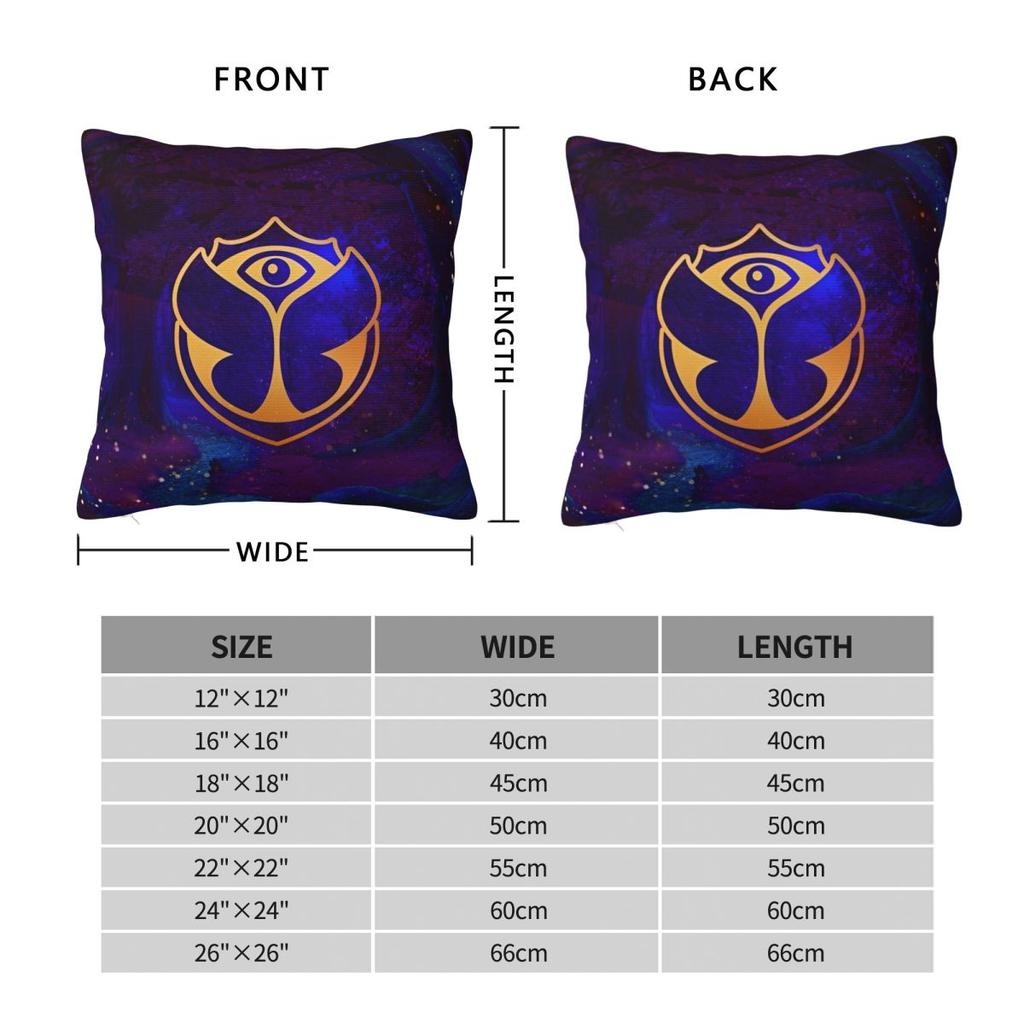 Tomorrowlandd Pillow Case Electronic Music Festival Cushion Covers Polyester Decor Throw Pillow Case Cover For Car 45*45Cm