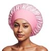 1pc Women's Solid Color Satin Wide-Brimmed Shower Cap, Suitable for Daily Use Silk Bonnet Satin Bonnet
