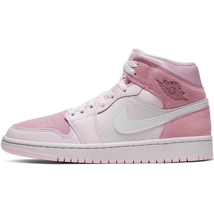 Air Jordan 1 Mid Digital Pink Women Sneakers White Pink-Foam Sail CW5379-600