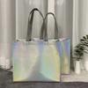 10/20PCS Silver Reusable Gift Tote Bag for Bridesmaids Wedding Birthday Party Favor Eco Friendly Grocery Shopping Party Supplies