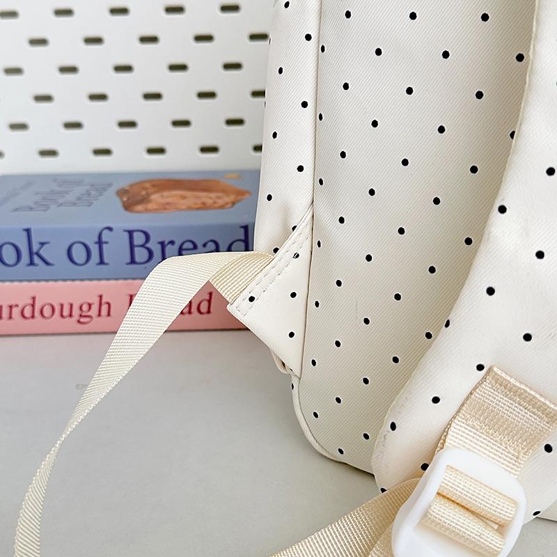 Polo Dot Printed Backpack Women's Large Capacity Backpack Student Schoolbag