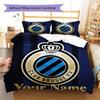 Club Brugge KV Custom Name Pattern Bedding,Quilt Set Quilt Cover Pillowcase Home Birthday Gift(1 * Duvet Cover + 2 * Pillowcase, Without Core)