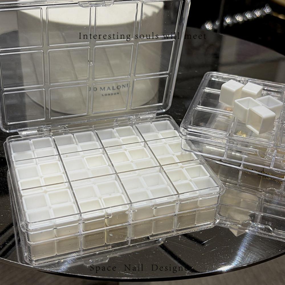 Plastic Nail Accessories Storage Box 48 Grids Bead Screw Container  Home белый