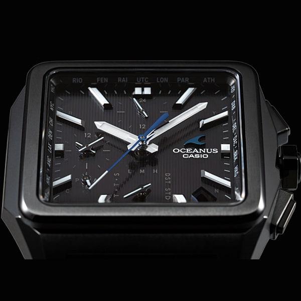 Casio Pánské čtvercové hodinky OCEANUS OCW-T5000B-1AJF [OCEANUS CLASSIC LINE] černé titánové analogové
