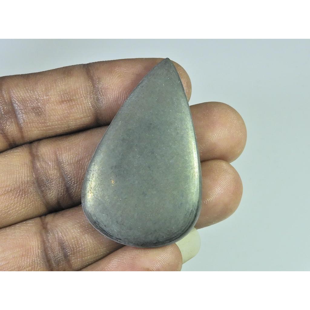 30X48X5MM Natural Apache Gold Pyrite Pear Cabochon Loose Gemstone 110Cts. B-367