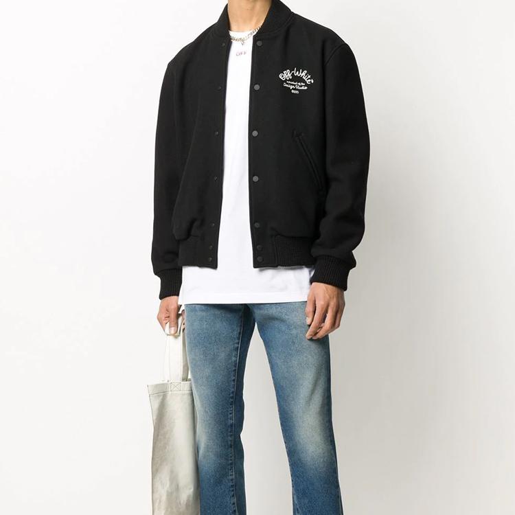 OFF WHITE Arrows Varsity Jacket OMEA224E20FAB0011001