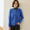 Lauren Chunky Knit Cardigan: Women's Autumn Winter Cashmere Jacket, Round Neck, Simple & Fashionable Sweater.