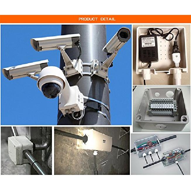 LeMotech Waterproof Dustproof IP65 ABS Plastic Junction Box Universal Electric Project Enclosure Pale Gray 3.3 X 2.3 X 1.3 Inch (83 X 58 X 33 Mm)