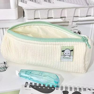 Pencil Case Cartoon Stationery Large Capacity Corduroy Stationery Storage Bag Pencil Case