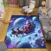 Christmas Santa Claus Carpet Living Room Bedroom Carpet Balcony Bathroom Non-slip Door Mat Photography Props Birthday Gift