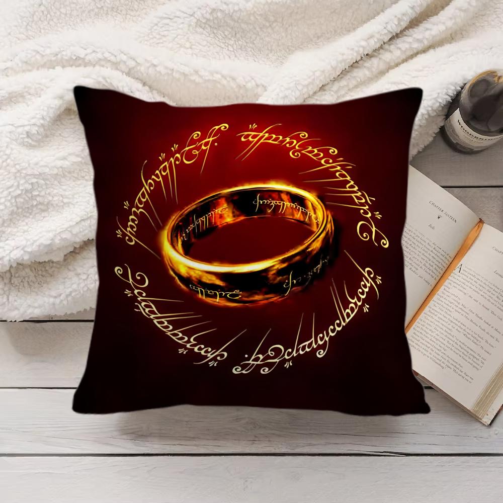 L-Lords Of The R-Rings Cushion Cover Soft Short Plush Pillow Cover Smooth Cozy Texture Aesthetic Cushion Case Home Decor