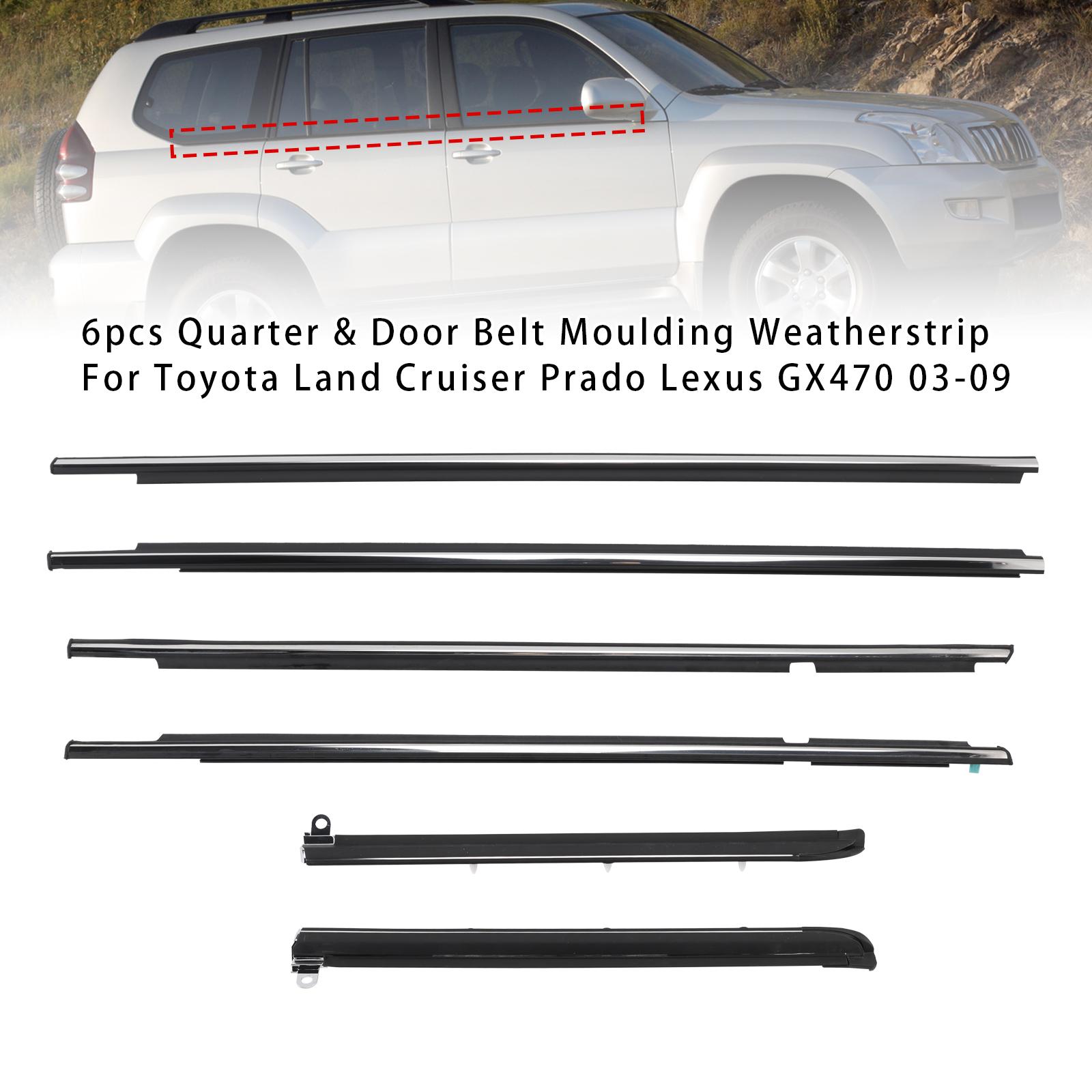 

6 шт. Молдинг четверти и двери, уплотнитель для Toyota Lexus GX470 03-09