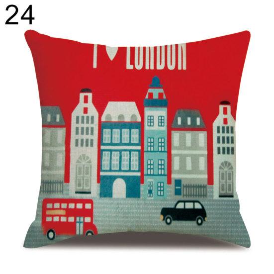 Talos London Charaktere Flagge Bus Leinen Kissen Überwurf Kissenbezug Kissenbezug