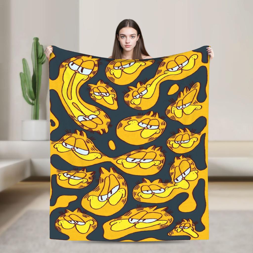 G-Garfields Blanket Soft Novelty Plush Throw Blanket For Children Living Room Flannel Bedspread Bed Cover