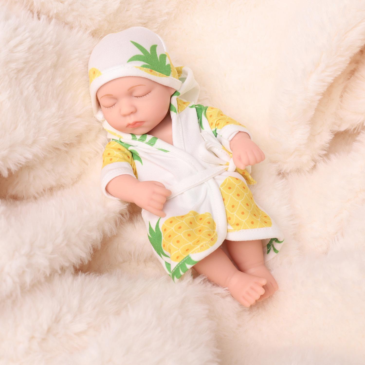 

19 см детская кукла реборн мини-моделирование всего тела мягкая резиновая эмалированная кукла подарок для девочки кукла кукла 19cm