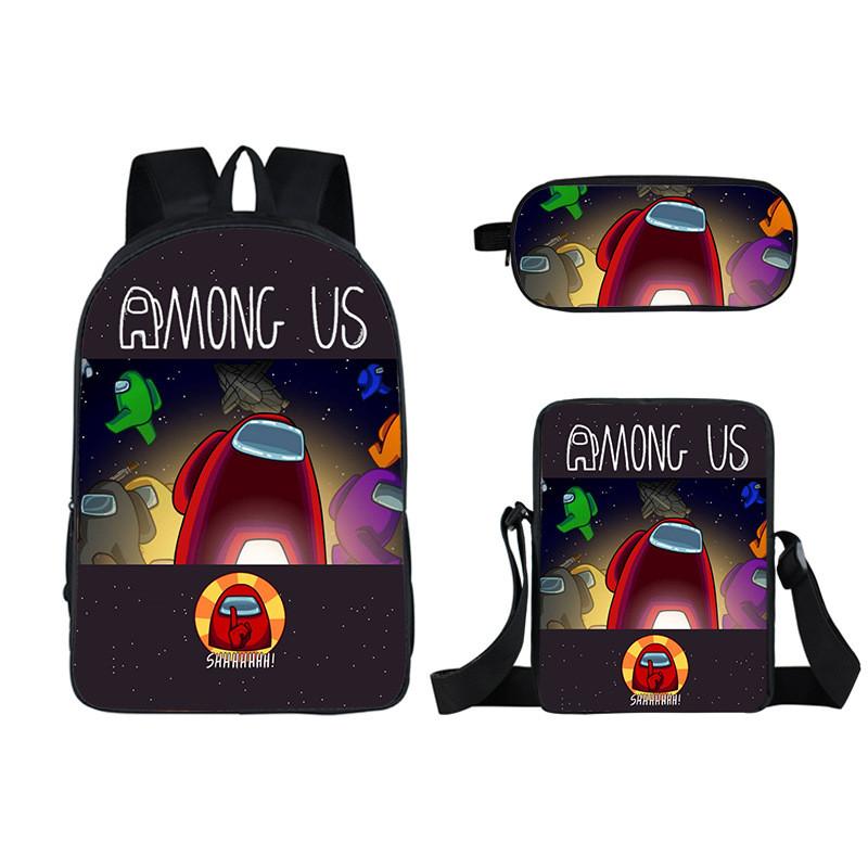 Among Us Backpack Set For Kids Stylish And Practical 3-piece School Accessory Bundle