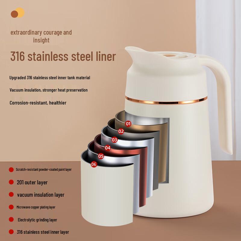Shangqi 1.8L 316 Stainless Steel Insulated Coffee Pot