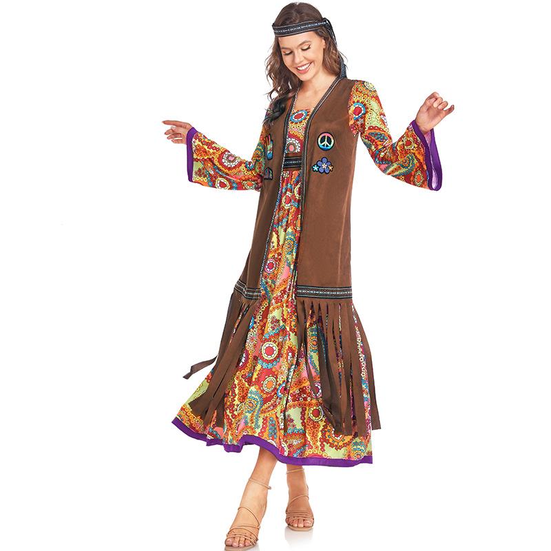 Retro 60s-70s Disco Halloween Carnival Costume for Women
