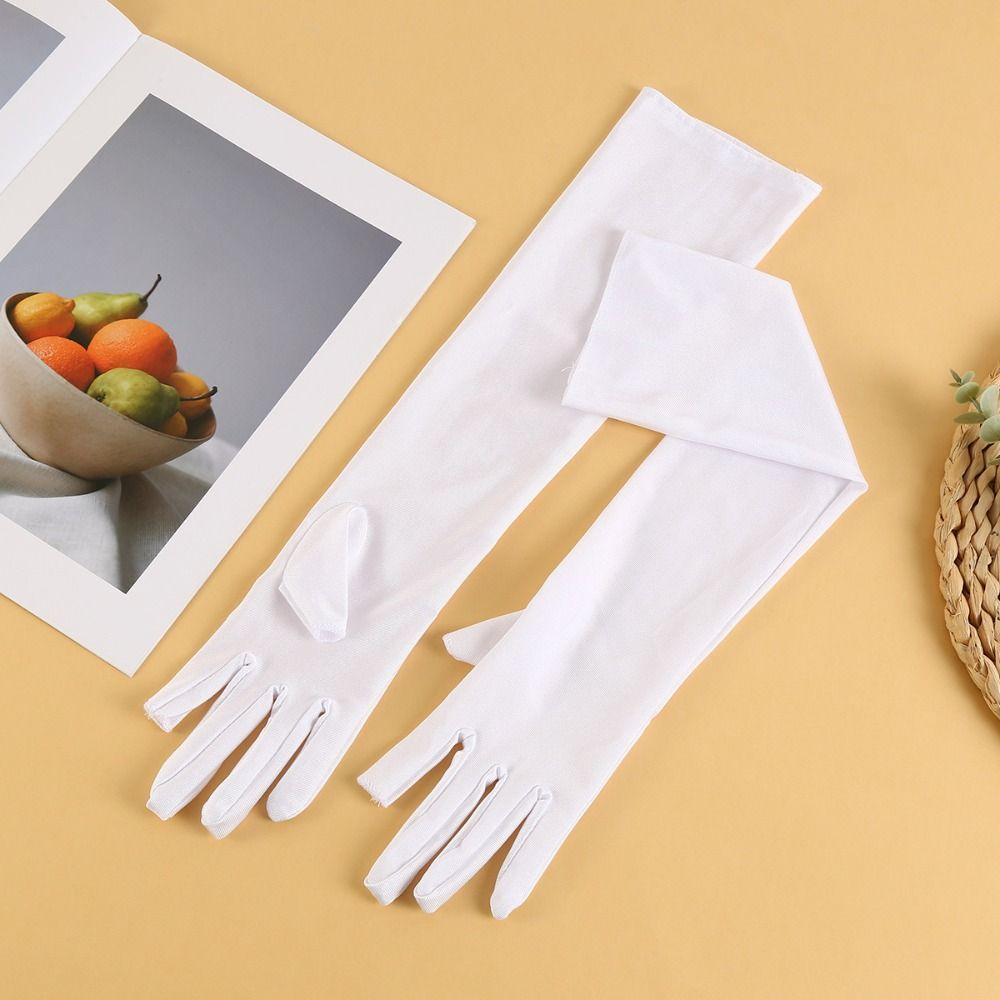 Sun Protection Ice Silk Sleeves Gloves Anti-UV Cycling Gloves Elastic Sunscreen Sleeve  Women