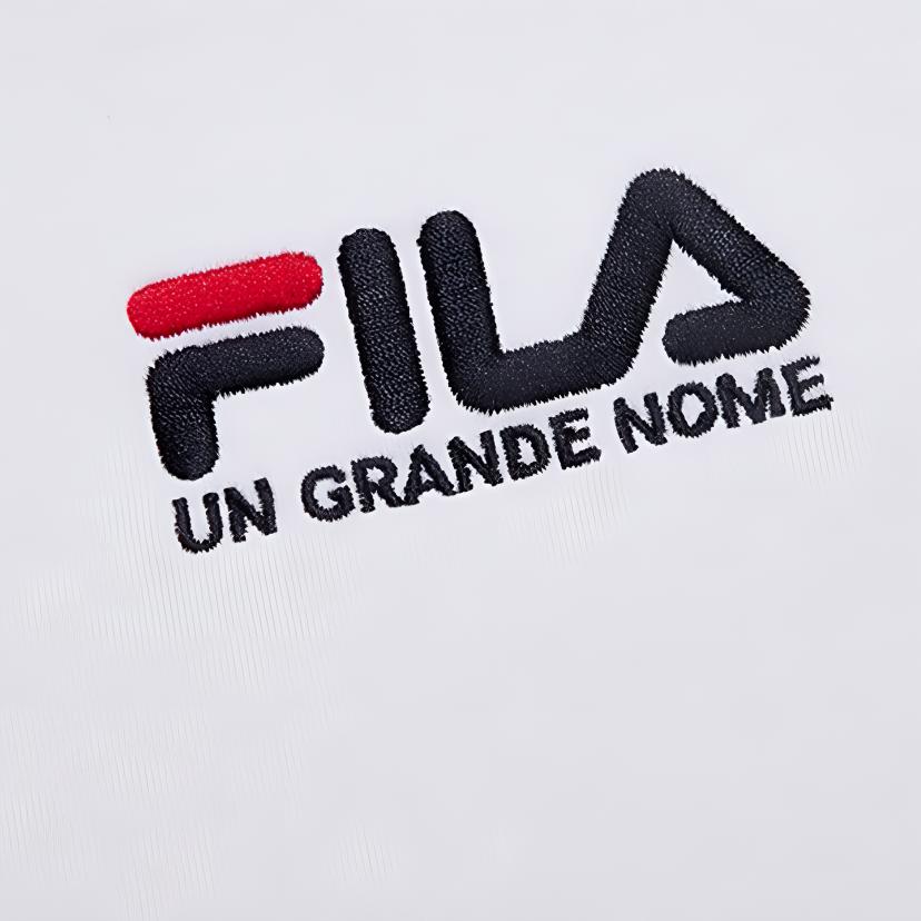 FILA Simple Solid Color Embroidered Skin-Friendly Regular T-Shirt Women tops White F11W928108FWT