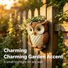 Resin Owl Hanging Wall Pot With Textured Finish and Back Hook Slot, Flower Holder for Small Plant, Balcony Wall, Entryway, and Indoor Display
