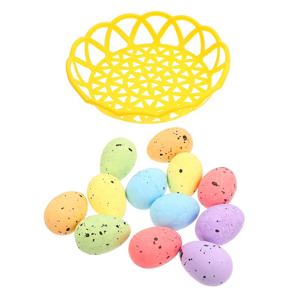 1Set Easter Egg Decor Foam Bamboo Lightweight Reusable Festival Party Photo Prop Room Office Bedroom Decoration DIY Easter Scene