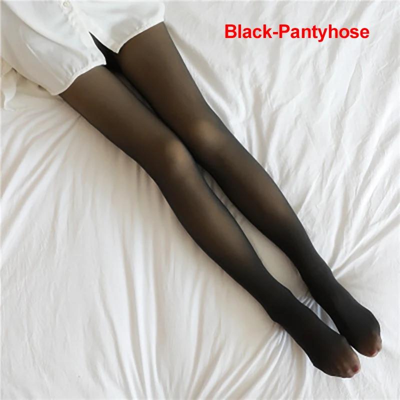 Thicken Warm Tights For Women Winter Thermal Stockings Leggings Sexy Translucent Fleece Velvet Tights Pantyhose Female Pants