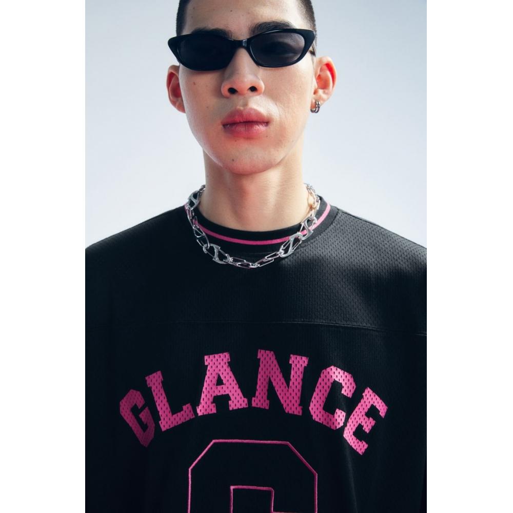 

Сетчатый топ оверсайз с длинными рукавами HM Pink Glance