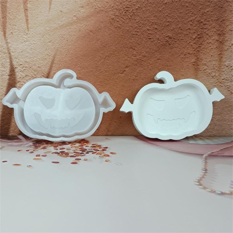 Food Grade Silicone Pumpkin Tray Mould Halloweens Crafting Tool for Candle Decorations