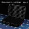 Model 00 Handheld Texas Hold'em Chip Case with 10 Black Chips, Code K300, Thickened Aluminum Alloy, Pull Rod Design.