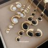 Metal Oval Tassel Necklace Earrings Medieval Light Luxury High-end Jewelry Set Design Niche Jewelry Women