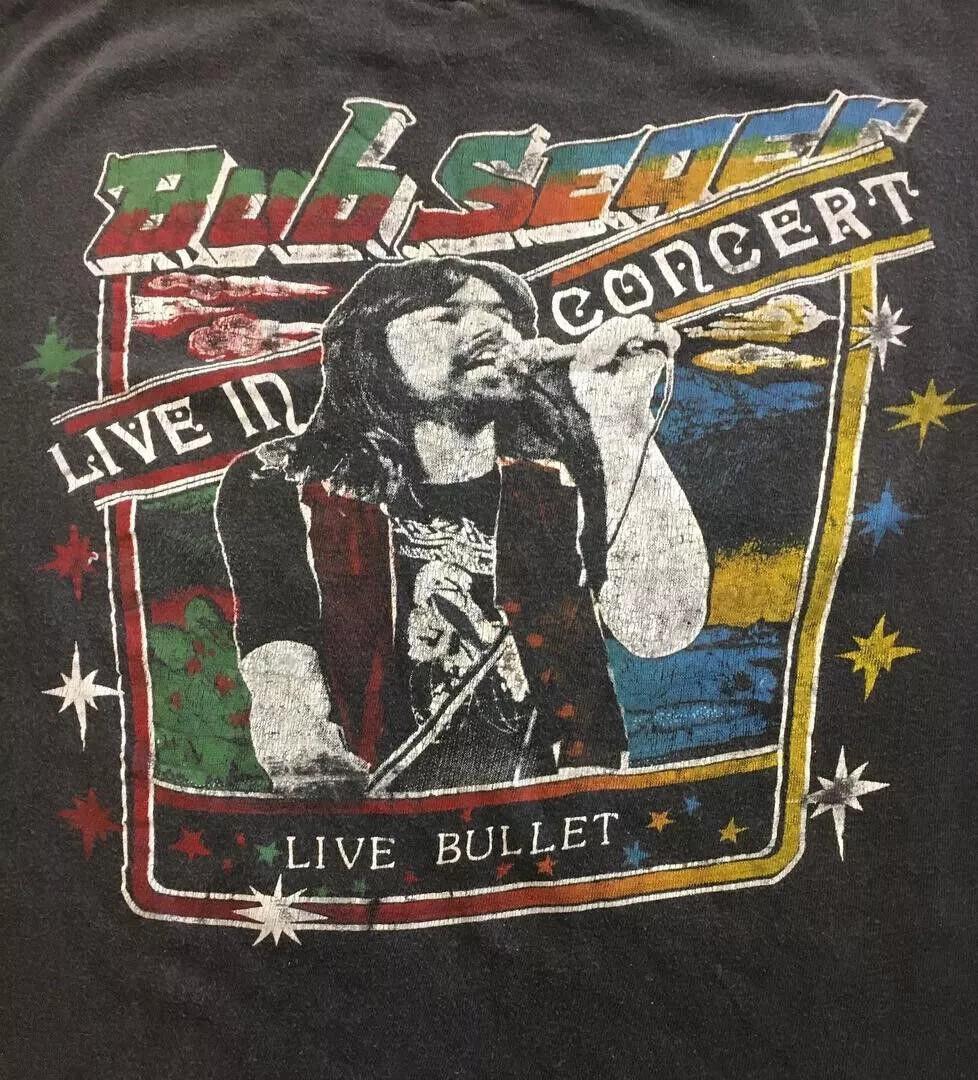 

26 BOB SEGER THE SILVER BULLET BAND Shirt Classic Black Unisex TMB4012 Unisex T-Shirt XL