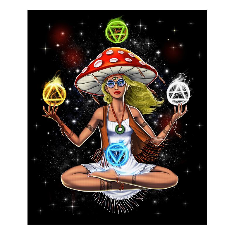 Obca Kobieta Żaba Budda Zen Joga Medytacja Plakat Wydruki Sztuka Ścienna Płótno Malarstwo Zabawne Zdjęcia Salon Wystrój Domu Cuadros