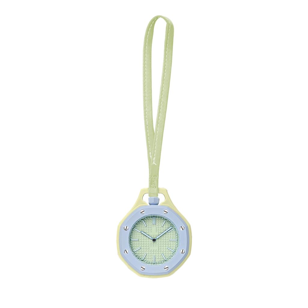 Biokeramisch Achtkant Popstijl Zakhorloge Bedrukt Logo Uurwerk Horloge 40mm Wijzerplaat Leren Nekkoord Modekleur Hanger Klok
