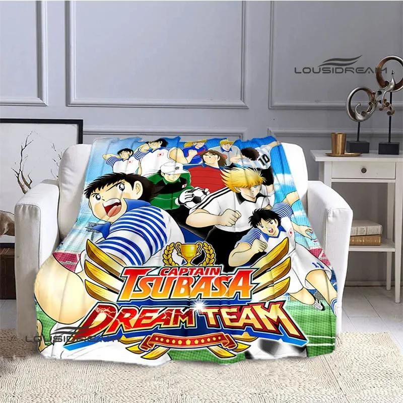 Coperte del cartone animato Captain Tsubasa coperta da picnic Coperte calde in flanella Morbida e confortevole fodere per letto Regalo di compleanno