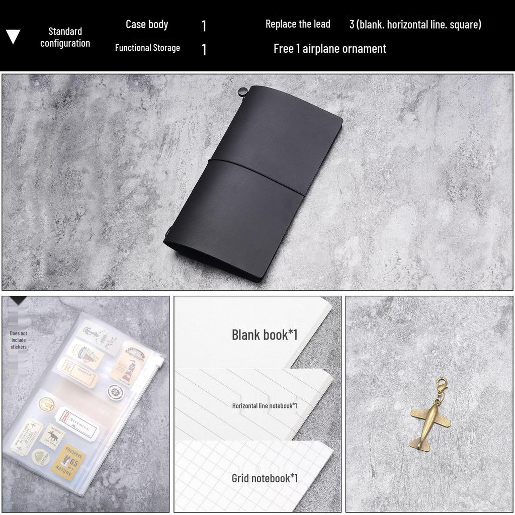 Vintage Cowhide Handmade Travel Journal - European Retro Notebook Diary